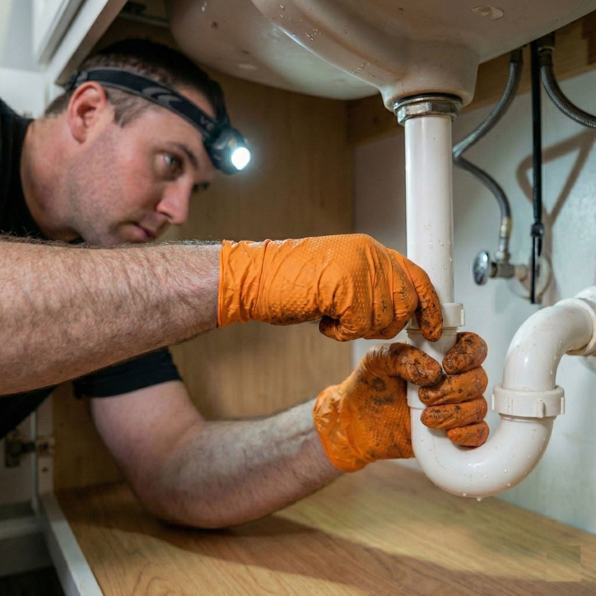 8 Mil HD Orange Nitrile Gloves with Diamond Texture Grip, Case